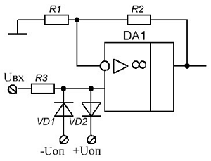 Высоковольтный операционный усилитель схема
