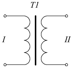 трансформатора с двумя обмотками без отводов