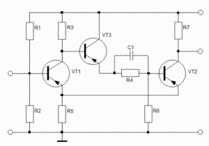 Т триггер схема на транзисторах